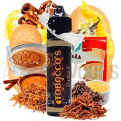 Líquido vaper sin nicotina sabor a tabaco con crema de vainilla y galletas Tobacco Custard 50ml Tobaccos