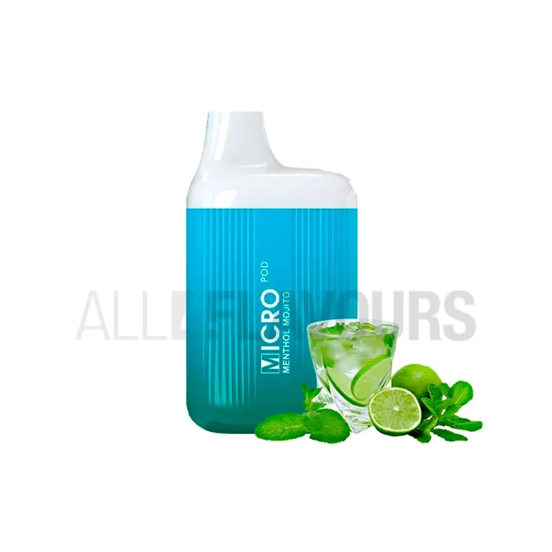 Pod desechable con nicotina sabor a mojito mentolado Pod desechable Menthol Mojito Micro Pod Pod desechable con nicotina sabor a mojito mentolado Pod desechable Menthol Mojito Micro Pod