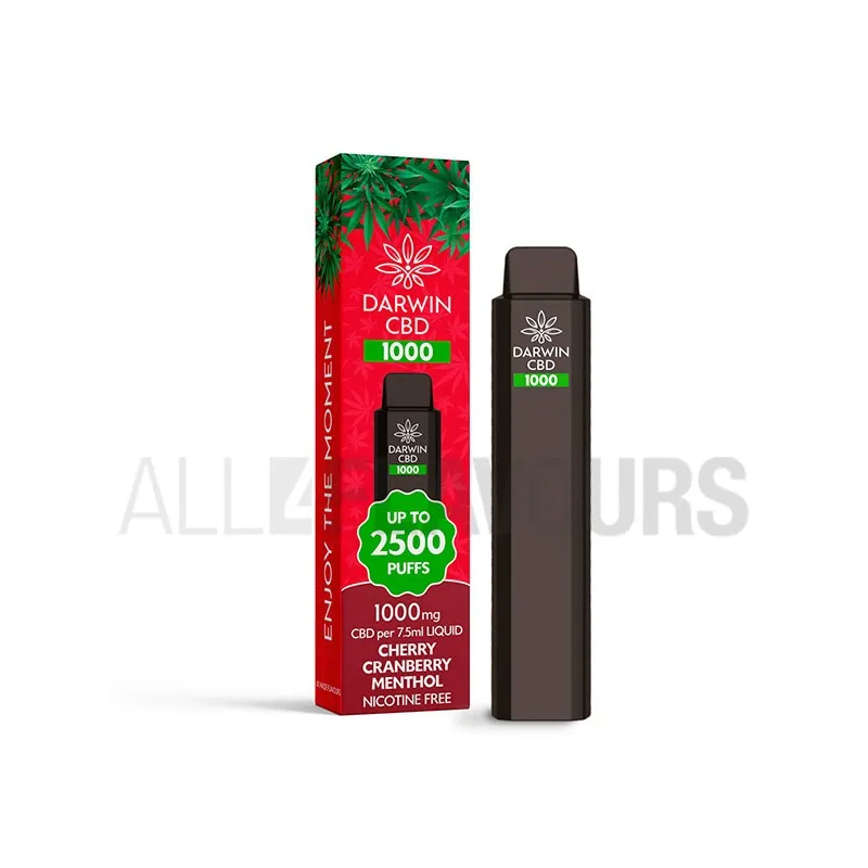 Pod desechable CBD de la marca Darwin con capacidad para 7.5 ml y 1500 Mah de batería sabor frutal con menthol Pod desechable CBD de la marca Darwin con capacidad para 7.5 ml y 1500 Mah de batería sabor frutal con menthol