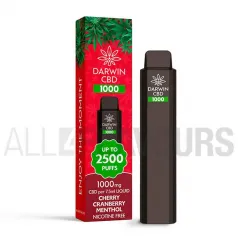 Pod desechable CBD de la marca Darwin con capacidad para 7.5 ml y 1500 Mah de batería sabor frutal con menthol