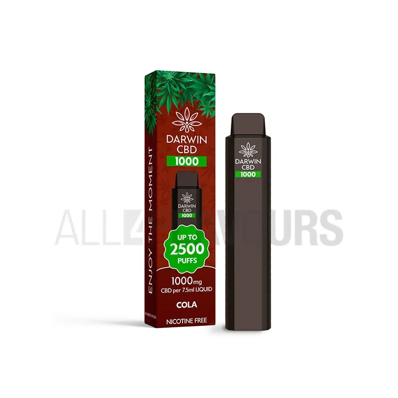 Pod desechable CBD de la marca Darwin con capacidad para 7.5 ml y 1500 Mah de batería sabor a refresco de cola Pod desechable CBD de la marca Darwin con capacidad para 7.5 ml y 1500 Mah de batería sabor a refresco de cola