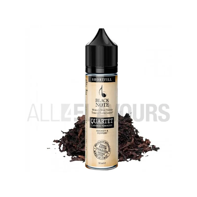 Extracto orgánico tabaco sin nicotina Quartet 20 ml Black note Extracto orgánico tabaco sin nicotina Quartet 20 ml Black note