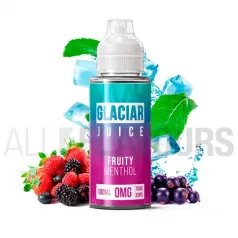 Líquido vaper sin nicotina sabor a frutos del bosque con efecto fresco Blue Menthol 100ml Glaciar Juice