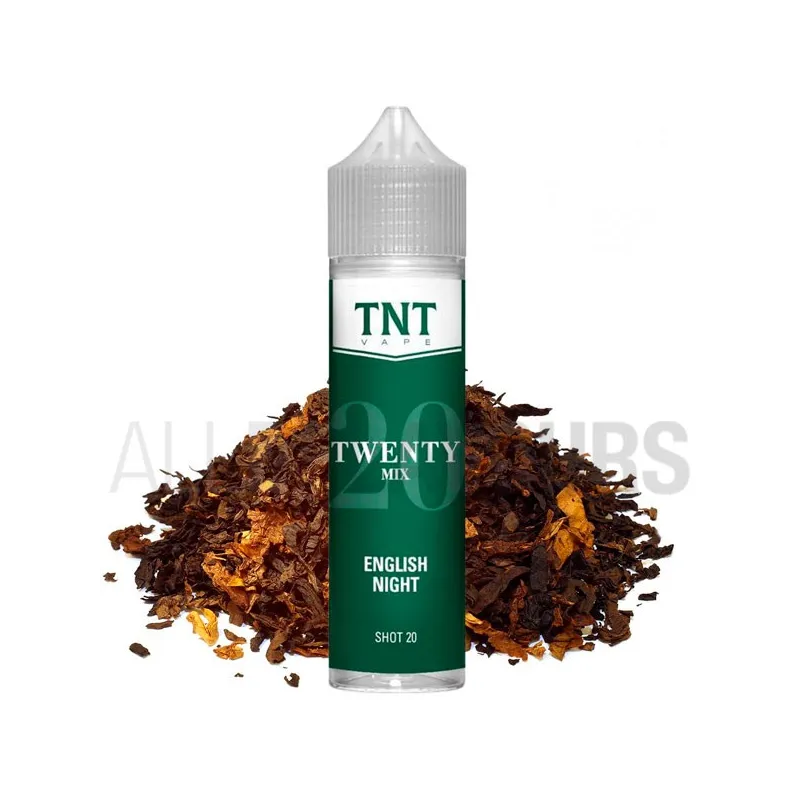 Extracto orgánico tabaco sin nicotina English Night Twenty 20 ml Tnt-Vape sabor a tabaco Extracto orgánico tabaco sin nicotina English Night Twenty 20 ml Tnt-Vape sabor a tabaco