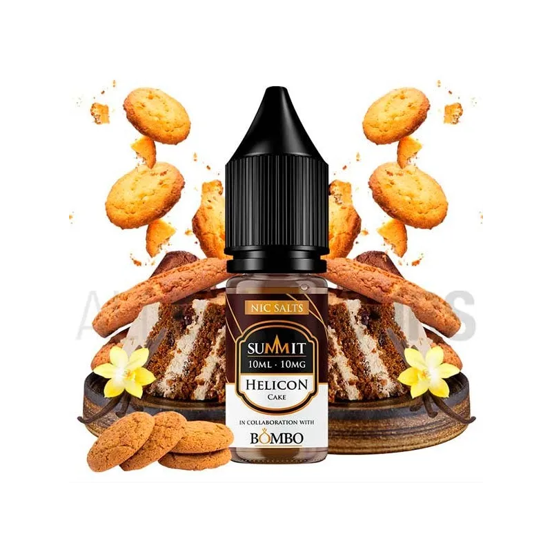 Líquido sales de nicotina Helicon 10 ml 10/20 MG Summit & Bombo sabor a galleta y chocolate dulce Líquido sales de nicotina Helicon 10 ml 10/20 MG Summit & Bombo sabor a galleta y chocolate dulce