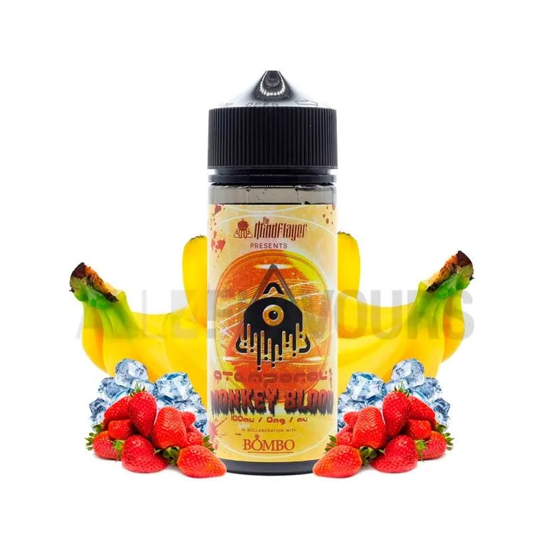 Líquido vapear sin nicotina sabor a plátano, fresas y efecto fresco Monkey Blood 100 ml The Mind Flayer Líquido vapear sin nicotina sabor a plátano, fresas y efecto fresco Monkey Blood 100 ml The Mind Flayer