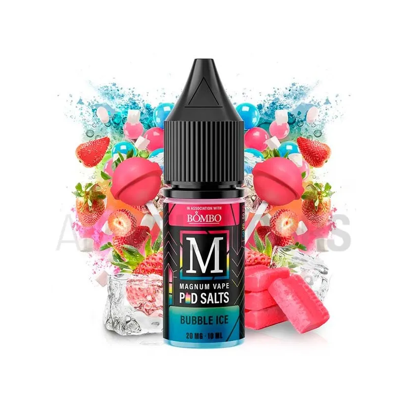 Líquido sales de nicotina Bubble Ice 10 ml 10/20 MG Magnum Vape con sabor a frutas chicle con efecto fresco Líquido sales de nicotina Bubble Ice 10 ml 10/20 MG Magnum Vape con sabor a frutas chicle con efecto fresco