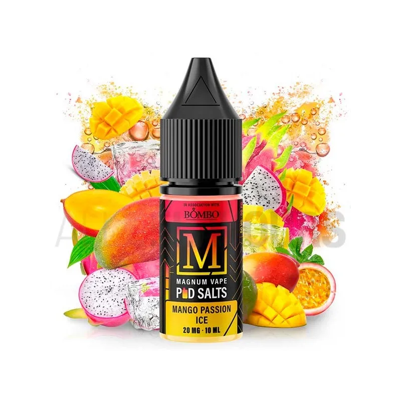 Líquido sales de nicotina Mango Passion Ice 10 ml 10/20 MG Magnum Vape con sabor a mango, fruta de la pasión con efecto fresco Líquido sales de nicotina Mango Passion Ice 10 ml 10/20 MG Magnum Vape con sabor a mango, fruta de la pasión con efecto fresco
