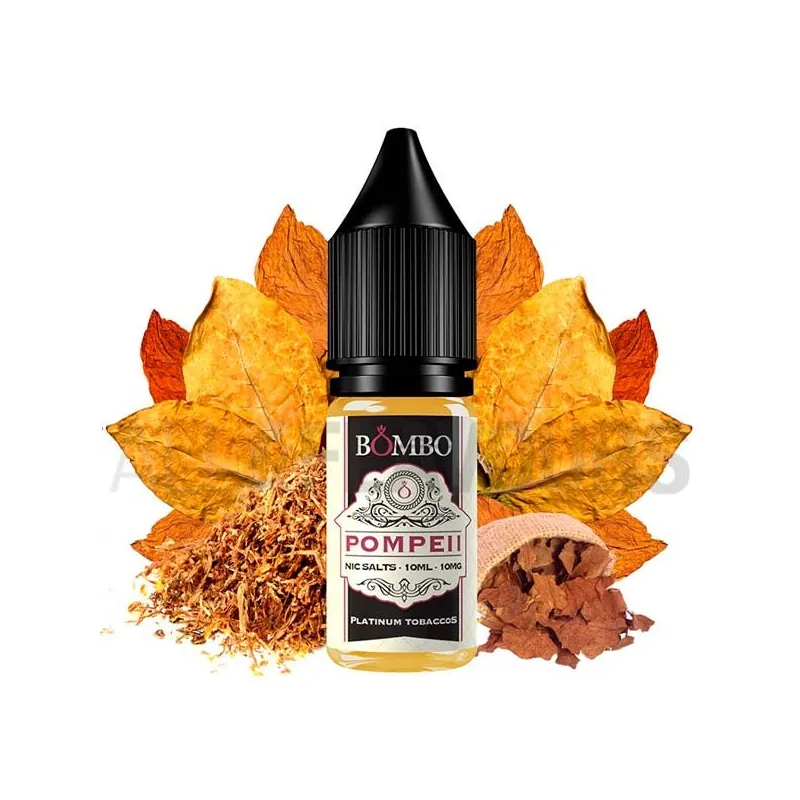 Líquido sales de nicotina Pompeii 10 ml 10/20 MG Bombo sabor a tabaco intenso Líquido sales de nicotina Pompeii 10 ml 10/20 MG Bombo sabor a tabaco intenso