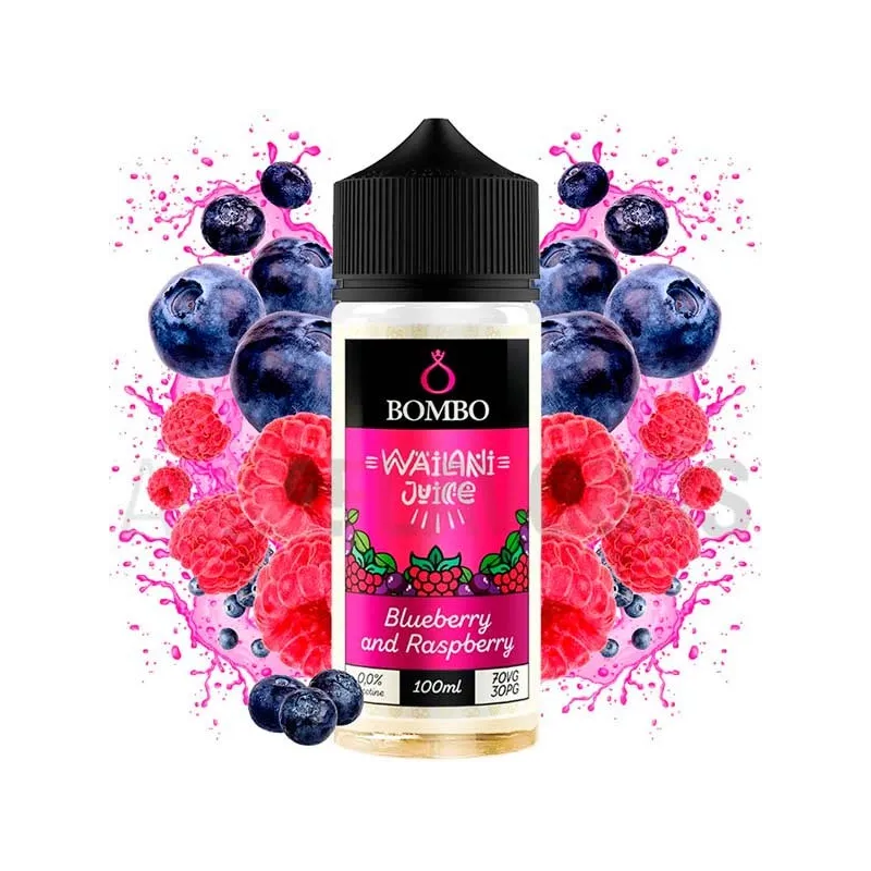 Líquido vaper sin nicotina Blueberry Raspberry 100 ml Wailani Bombo con sabor a arándanos y frambuesas Líquido vaper sin nicotina Blueberry Raspberry 100 ml Wailani Bombo con sabor a arándanos y frambuesas