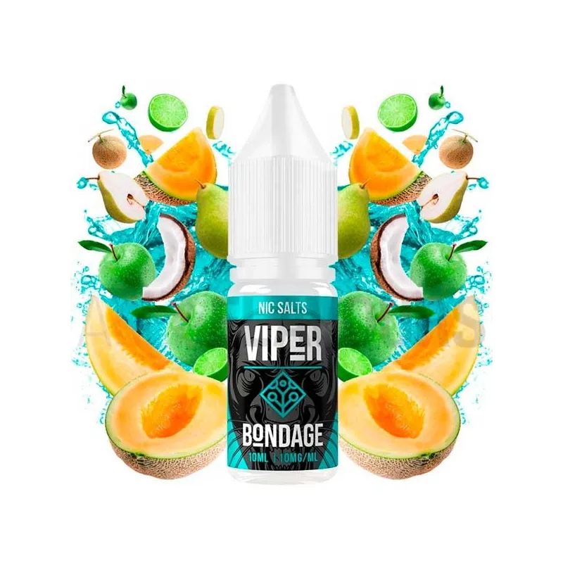 Líquido sales de nicotina con sabor frutal con crema Bondage 10 ml 10/20 MG Viper Líquido sales de nicotina con sabor frutal con crema Bondage 10 ml 10/20 MG Viper