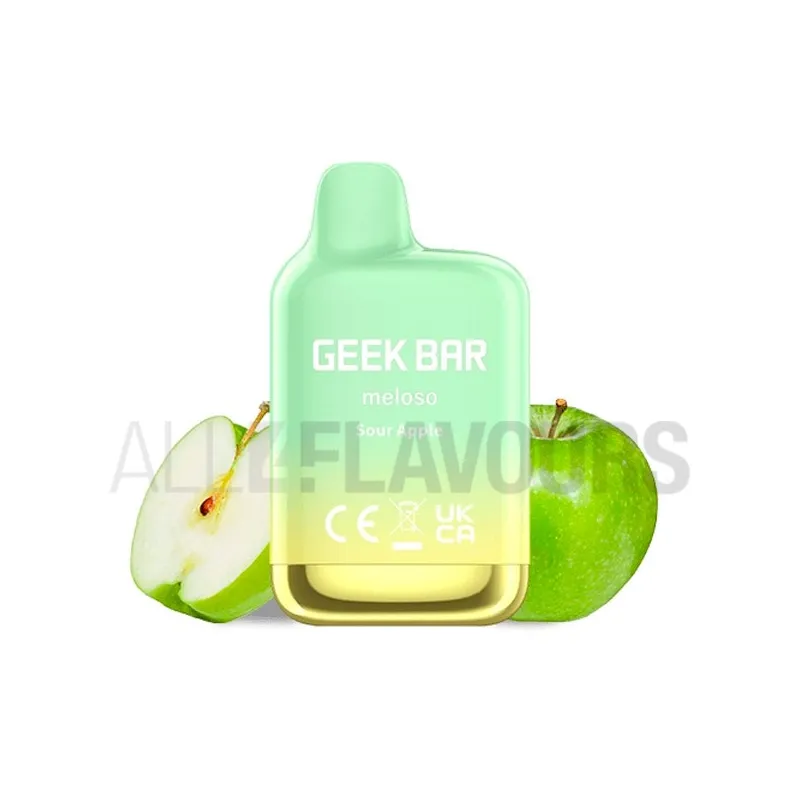 Pod Desechable Pod Desechable Meloso Mini Sour Apple Geek Bar 20mg de nicotina con sabor a manzana agridulce Pod Desechable Pod Desechable Meloso Mini Sour Apple Geek Bar 20mg de nicotina con sabor a manzana agridulce