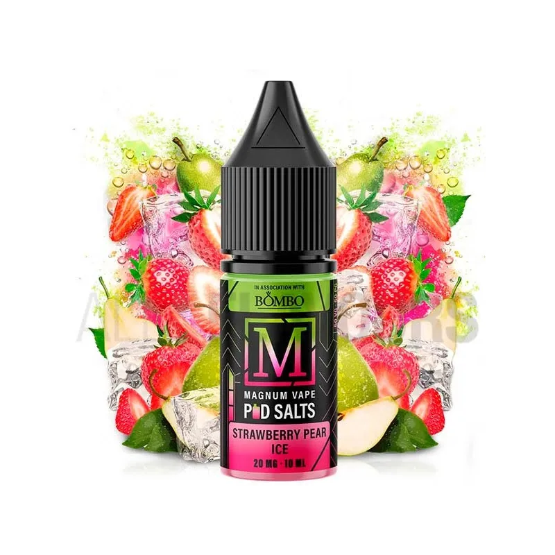 Líquido sales de nicotina Strawberry Pear Ice 10 ml 10/20 MG Magnum Vape con sabor a fresas y peras frescas Líquido sales de nicotina Strawberry Pear Ice 10 ml 10/20 MG Magnum Vape con sabor a fresas y peras frescas
