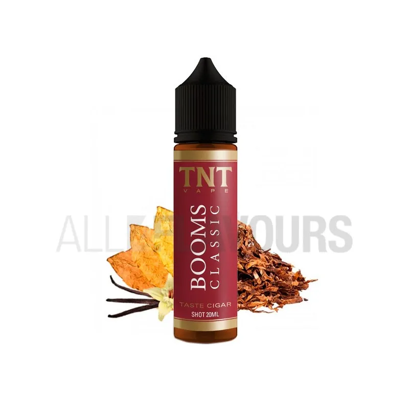 Extracto orgánico tabaco sin nicotina Booms Classic 20 ml Tnt-Vape sabor a tabaco de puro con vainilla Extracto orgánico tabaco sin nicotina Booms Classic 20 ml Tnt-Vape sabor a tabaco de puro con vainilla
