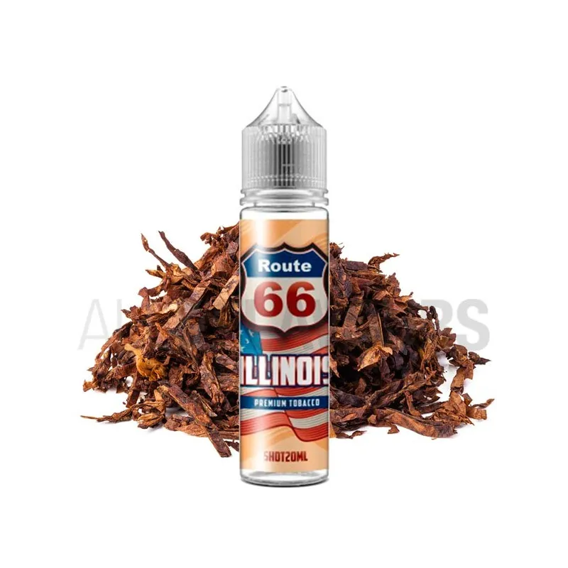 aroma vapeo sin nicotina Route 66 Illinois 20 ml TNT-Vape con sabor a tabaco aroma vapeo sin nicotina Route 66 Illinois 20 ml TNT-Vape con sabor a tabaco