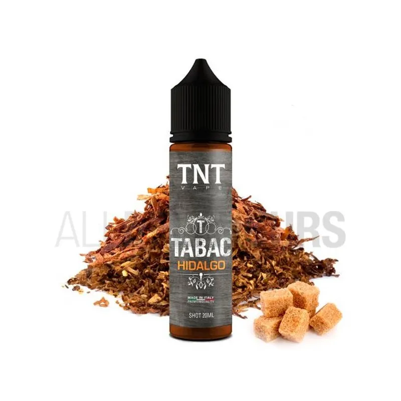aroma vapeo sin nicotina Tabac Hidalgo 20 ml TNT-Vape con sabor a tabaco y caramelo aroma vapeo sin nicotina Tabac Hidalgo 20 ml TNT-Vape con sabor a tabaco y caramelo