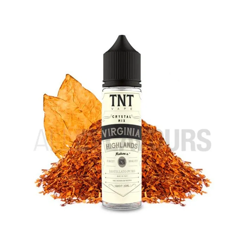 aroma vapeo sin nicotina Virginia Highlands Crystal Mix 20 ml TNT-Vape con sabor a tabaco aroma vapeo sin nicotina Virginia Highlands Crystal Mix 20 ml TNT-Vape con sabor a tabaco