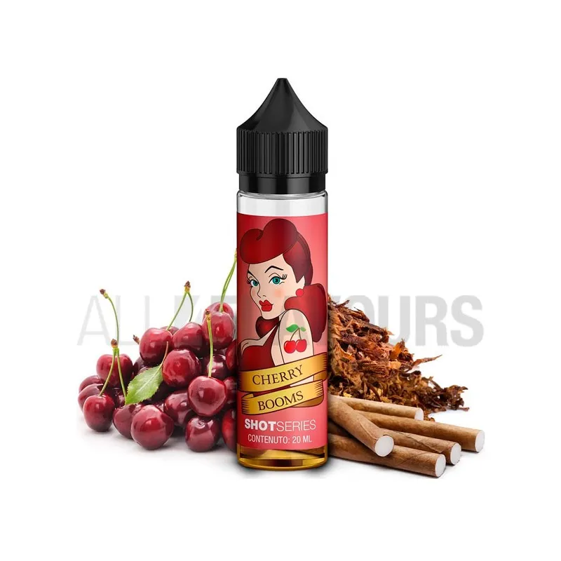 aroma vapeo sin nicotina Booms Cherry 20 ml Tnt-Vape con sabor a tabaco y cerezas aroma vapeo sin nicotina Booms Cherry 20 ml Tnt-Vape con sabor a tabaco y cerezas