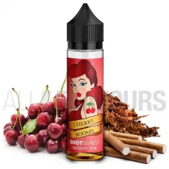 aroma vapeo sin nicotina Booms Cherry 20 ml Tnt-Vape con sabor a tabaco y cerezas