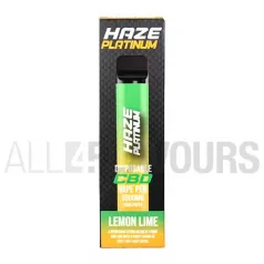 Vaper desechable CBD Haze Bar Platinium con sabor a limón y lima