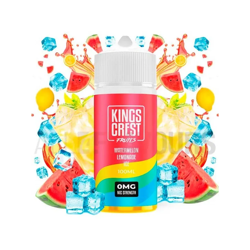 Líquido vapeo sin nicotina Watermelon Lemonade Ice 100 ml Kings Crest con sandía y limonada frescos Líquido vapeo sin nicotina Watermelon Lemonade Ice 100 ml Kings Crest con sandía y limonada frescos
