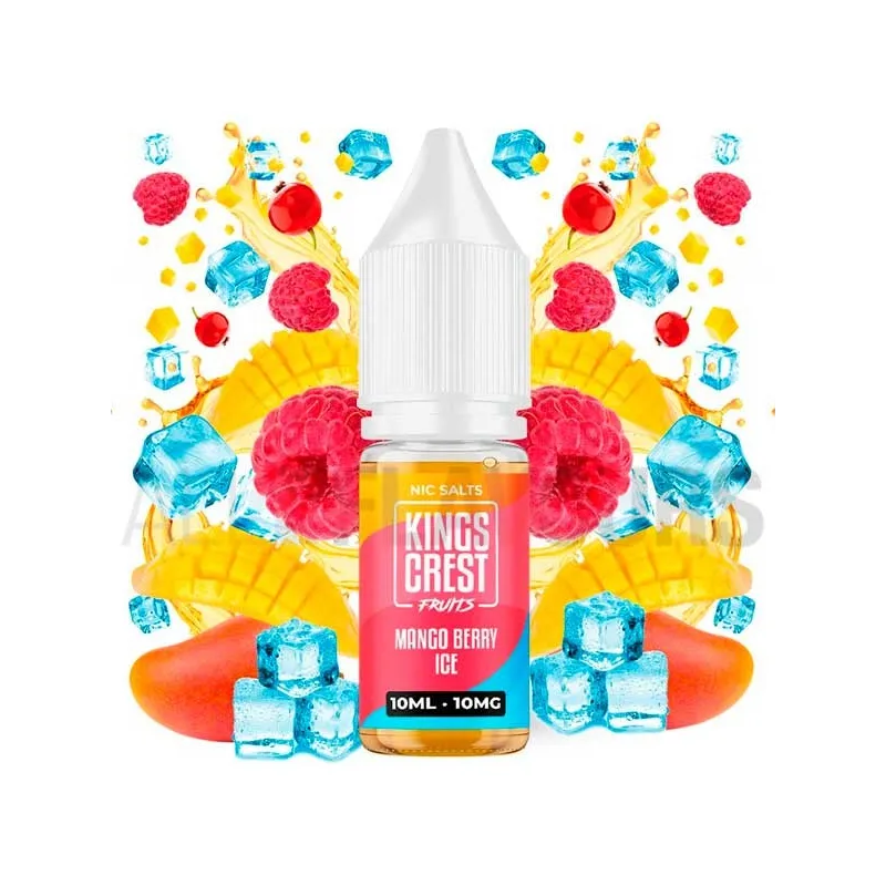 Sales nicotina Mango Berry Ice 10 ml 10/20 mg Kings Crest sabor a mango, frutos rojos y efecto frío Sales nicotina Mango Berry Ice 10 ml 10/20 mg Kings Crest sabor a mango, frutos rojos y efecto frío