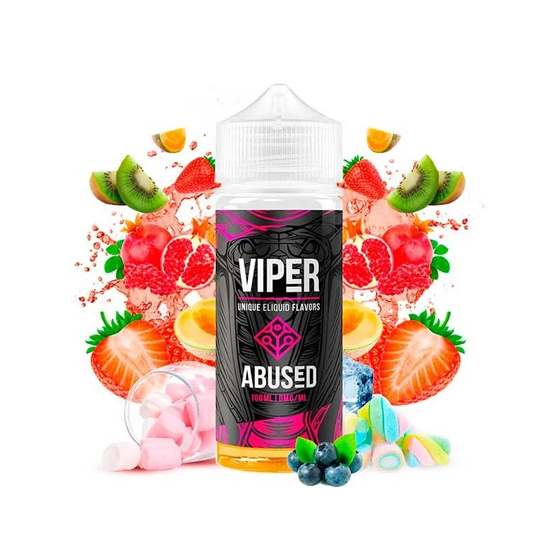 Líquido vapeo sin nicotina Abused 100 ml Viper Eliquid sabor frutal Líquido vapeo sin nicotina Abused 100 ml Viper Eliquid sabor frutal