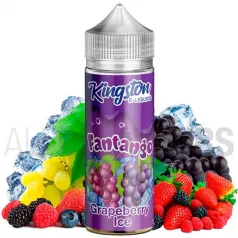 Líquido vapeo sin nicotina  con sabor frutal Grapeberry Ice Fantango 100 ml Kingston Eliquid