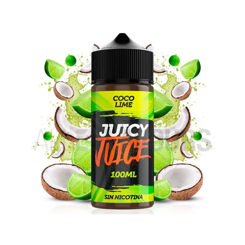 líquido de vapeo sin nicotina Coco Lime 100 ml Juice Juice con sabor a coco y lima líquido de vapeo sin nicotina Coco Lime 100 ml Juice Juice con sabor a coco y lima