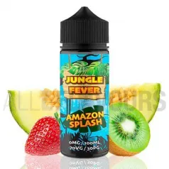 líquido de vapeo sin nicotina Amazon Splash 100 ml Jungle Fever con sabor a melón, kiwi y fresa