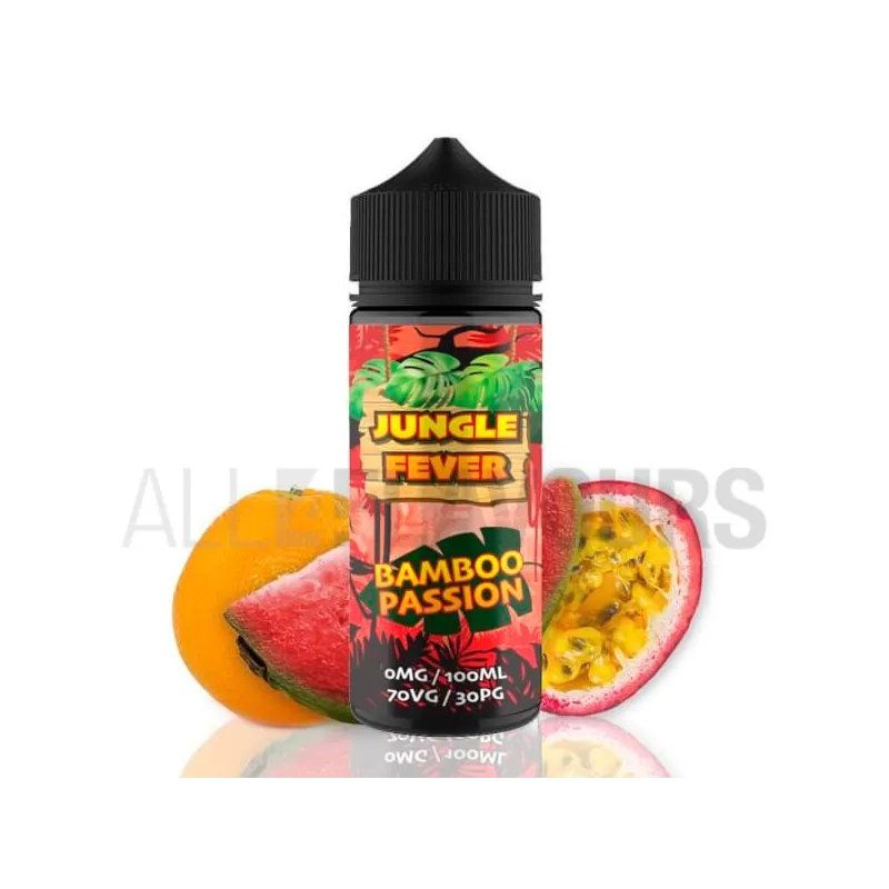 líquido de vapeo sin nicotina Bamboo Pasion 100 ml Jungle Fever con sabor a fruta de la pasión líquido de vapeo sin nicotina Bamboo Pasion 100 ml Jungle Fever con sabor a fruta de la pasión