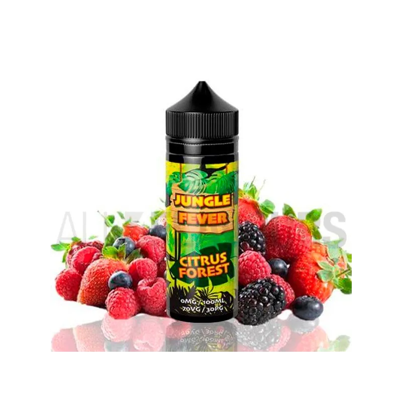 líquido de vapeo sin nicotina Citrus Forest 100 ml Jungle Fever con sabor a frutos del bosque líquido de vapeo sin nicotina Citrus Forest 100 ml Jungle Fever con sabor a frutos del bosque