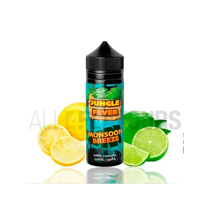 líquido de vapeo sin nicotina Monsoon Breeze 100 ml Jungle Fever con sabor a cítricos líquido de vapeo sin nicotina Monsoon Breeze 100 ml Jungle Fever con sabor a cítricos
