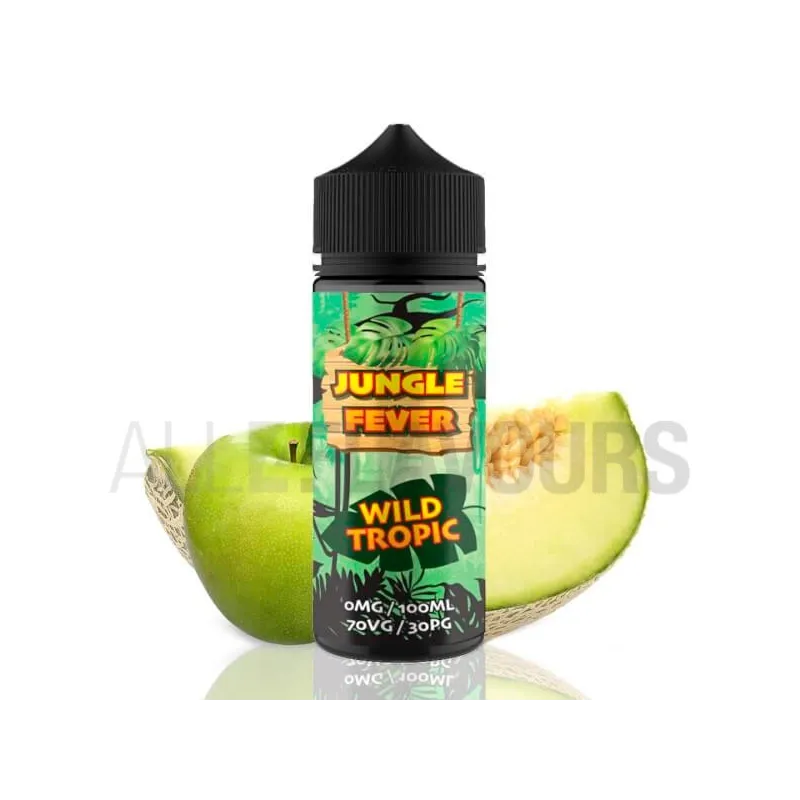 líquido de vapeo sin nicotina Wild Tropic 100 ml Jungle Fever con sabor a melón y manzana líquido de vapeo sin nicotina Wild Tropic 100 ml Jungle Fever con sabor a melón y manzana