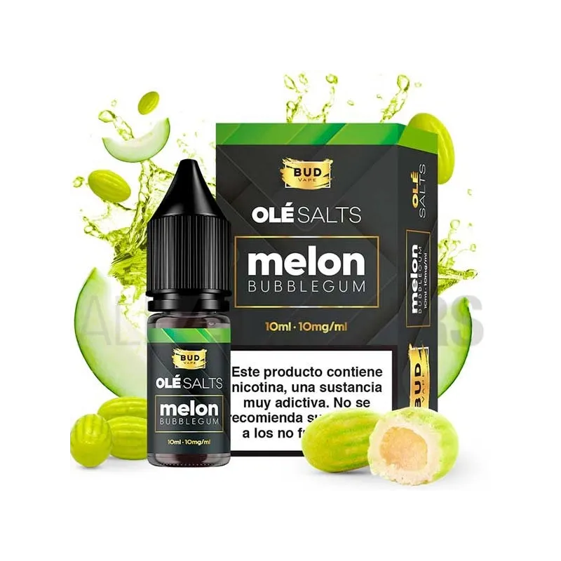 Líquido vaper sales nicotina Melon Bubblegum 10 ml 10/20 mg Ole Salts Bad Vape con sabor a chicle de melón Líquido vaper sales nicotina Melon Bubblegum 10 ml 10/20 mg Ole Salts Bad Vape con sabor a chicle de melón