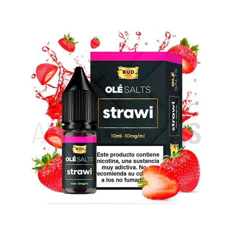 Líquido vaper sales nicotina Strawi 10 ml 10/20 mg Ole Salts Bad Vape con sabor a fresa Líquido vaper sales nicotina Strawi 10 ml 10/20 mg Ole Salts Bad Vape con sabor a fresa