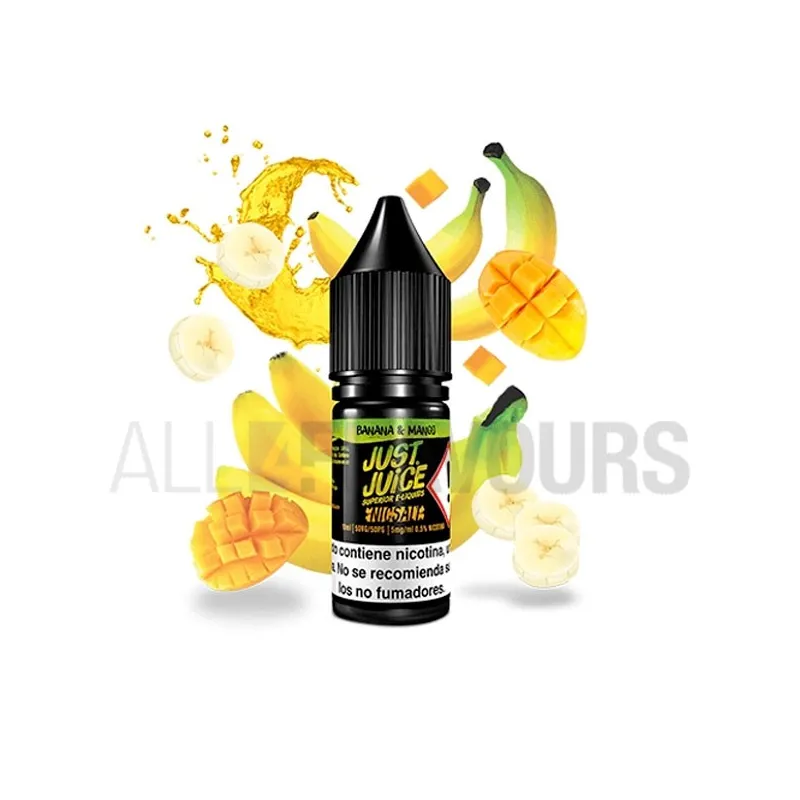 Sales nicotina diferentes graduaciones Banana Mango 10 ml 11/20 mg Just Juice con sabor a mango y plátano Sales nicotina diferentes graduaciones Banana Mango 10 ml 11/20 mg Just Juice con sabor a mango y plátano