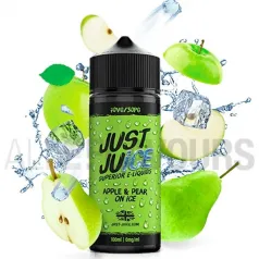 Líquido vaper 50 ml apple pear ice juice sin nicotina sabor pera y manzana frío