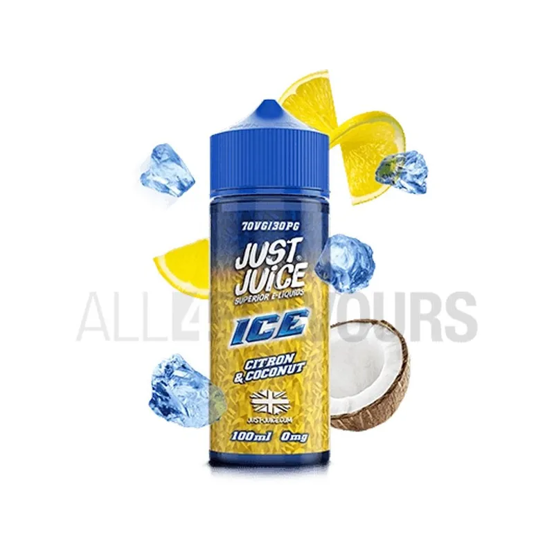 Líquido vaper Citron Coconut on Ice 100 ml Just Juice sin nicotina sabor a limón y coco Líquido vaper Citron Coconut on Ice 100 ml Just Juice sin nicotina sabor a limón y coco