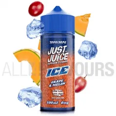 Líquido vaper Melon Grape on Ice 100 ml Just Juice sin nicotina sabor a melón y uva frescos