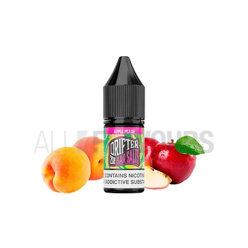 Sales nicotina diferentes graduaciones Apple Peach 10 ml 10/20 mg Drifter Bar Salts con sabor a melocotón y manzana Sales nicotina diferentes graduaciones Apple Peach 10 ml 10/20 mg Drifter Bar Salts con sabor a melocotón y manzana
