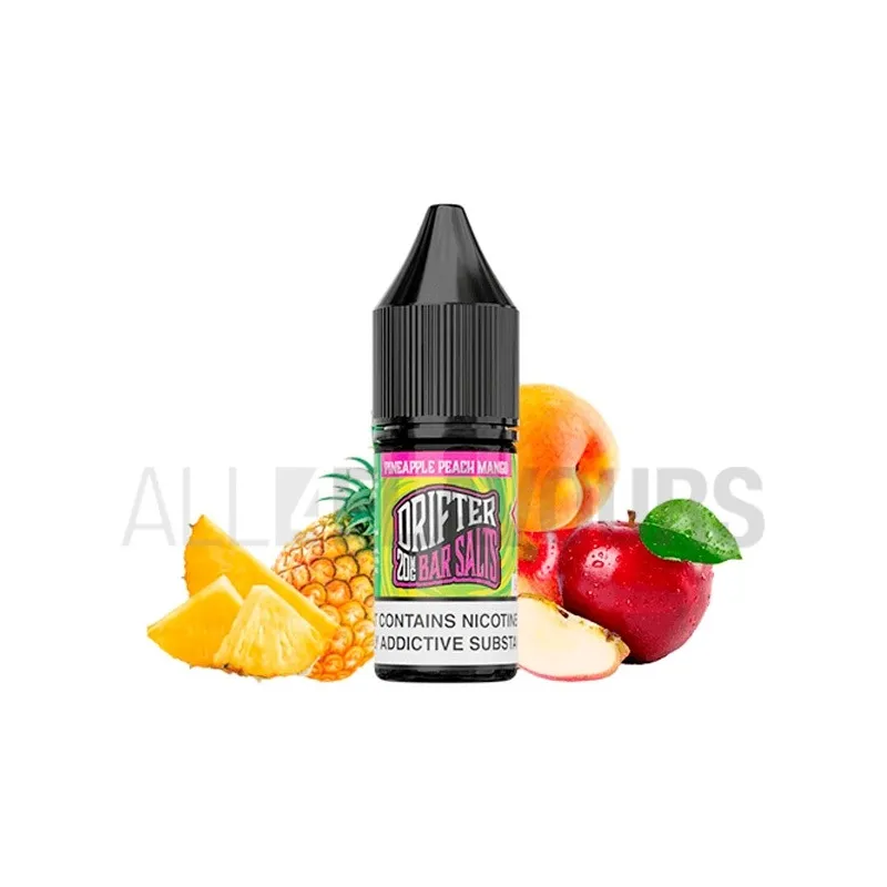 Sales nicotina Pineapple Peach Mango Drifter Bar Salts 10 ml con sabor frutal Sales nicotina Pineapple Peach Mango Drifter Bar Salts 10 ml con sabor frutal