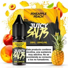 Sales nicotina Pineapple Peach 10 ml 10/20 mg Juicy Salts con sabor a piña y melocotón