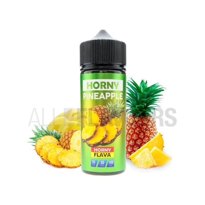 Líquido vapeo sin nicotina Pineapple 100 ml Horny Flava con sabor a zumo de piña Líquido vapeo sin nicotina Pineapple 100 ml Horny Flava con sabor a zumo de piña
