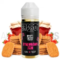 Líquido vaper sin nicotina con sabor a galletas y mermelada de fresas Strawberry Jam Cookie 100 ml Sadboy
