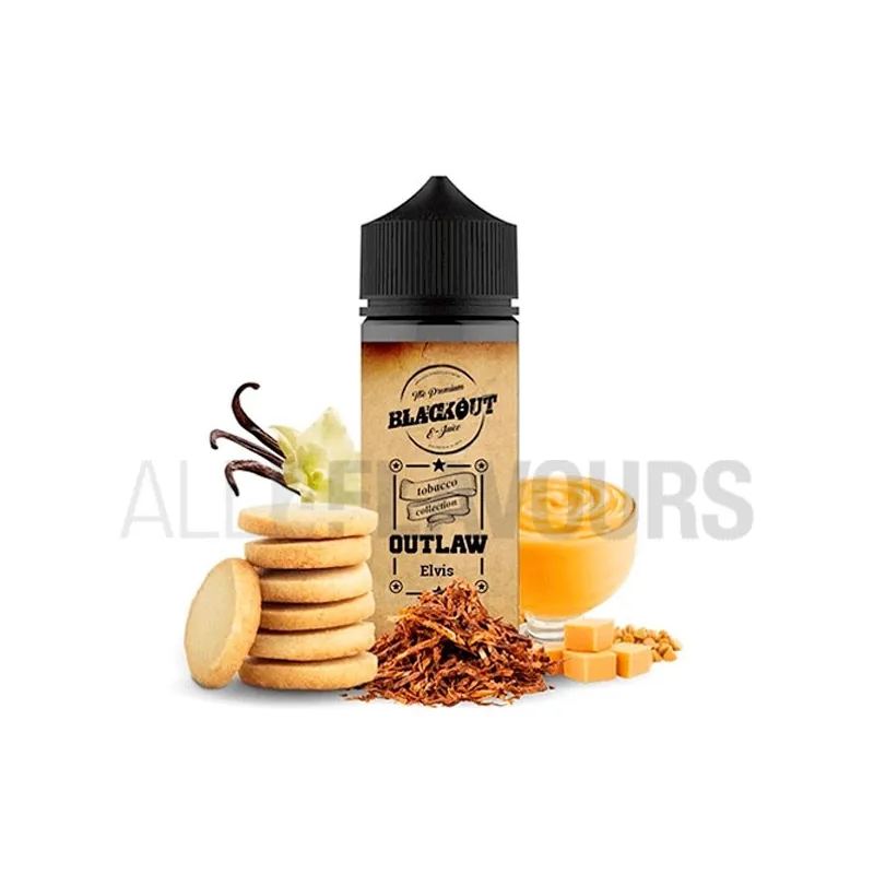 Líquido vaper Elvis 100 ml Blackout sin nicotina sabor a tabaco con galletas y vainilla Líquido vaper Elvis 100 ml Blackout sin nicotina sabor a tabaco con galletas y vainilla