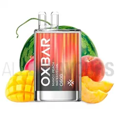 Pod desechable con nicotina Mango Peach Watermelon G600 Oxbar con sabor frutal