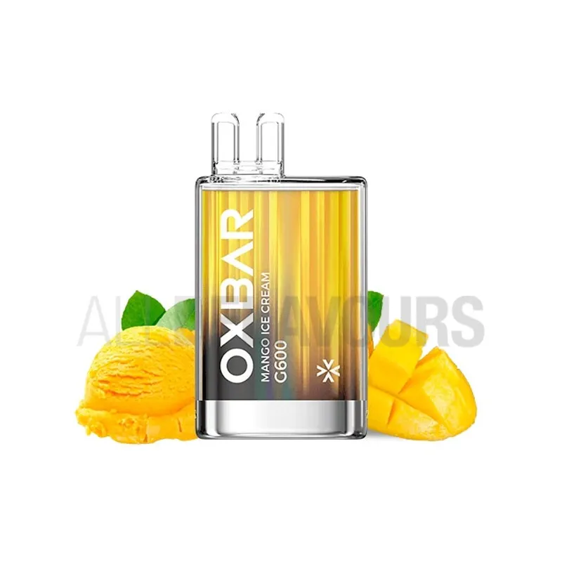 Pod desechable con nicotina Mango Ice Cream G600 Oxbar con sabor a helado de mango