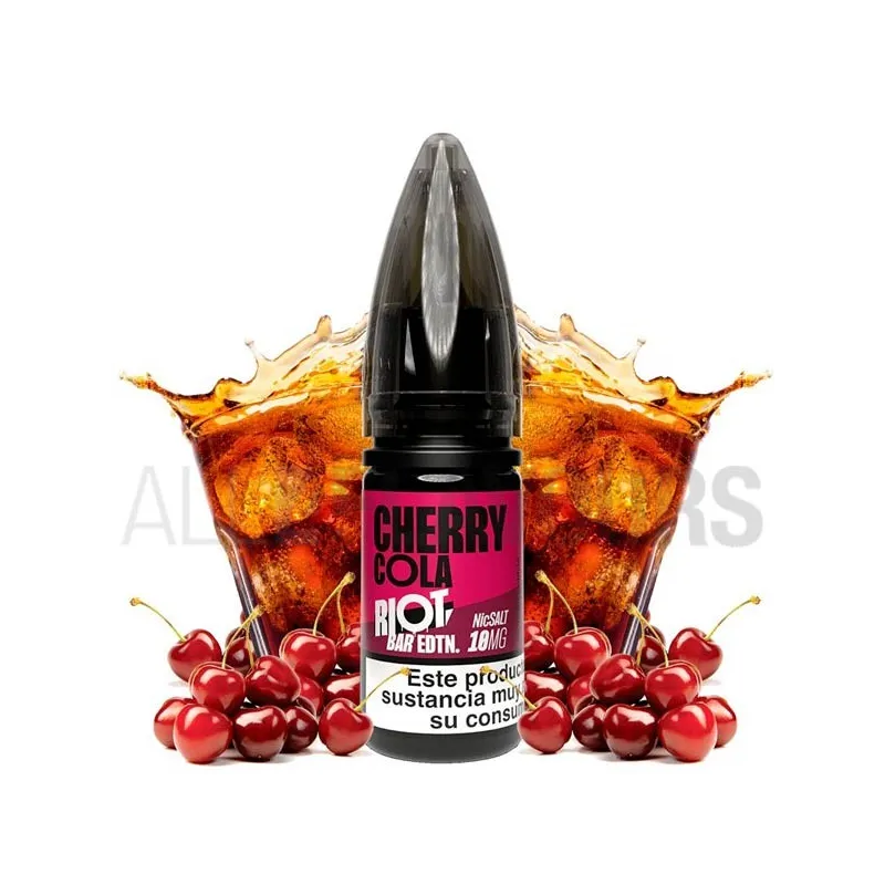 líquido sales de nicotina Cherry Cola Riot Squad sabor bebida de cola y cerezas líquido sales de nicotina Cherry Cola Riot Squad sabor bebida de cola y cerezas