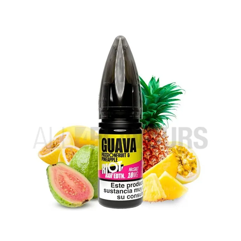 líquido sales de nicotina Guava Passion Fruit PineappleRiot Squad sabor frutal tropical líquido sales de nicotina Guava Passion Fruit PineappleRiot Squad sabor frutal tropical